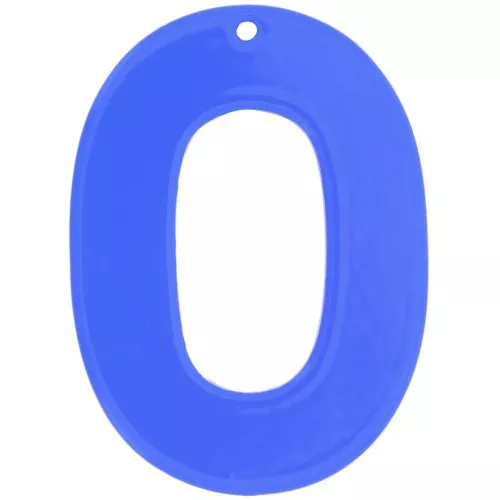 Colgante calado ovalado acrílico transparente 47x34 mm - Azul eléctrico x1