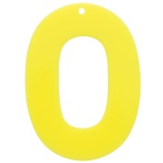 Colgante ovalado empotrable de acrílico opaco 47x34 mm - Amarillo fluorescente x1|raw }}