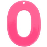 Colgante oval empotrado de acrílico opaco 47x34 mm - Fucsia x1|raw }}