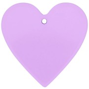 Colgante corazón acrílico transparente 31x32 mm - Violeta claro x1|raw }}