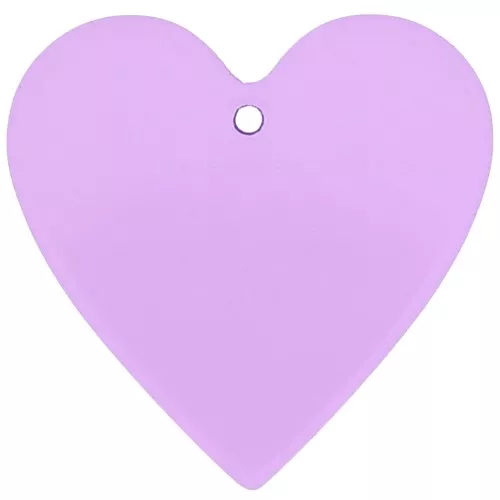 Colgante corazón acrílico transparente 31x32 mm - Violeta claro x1