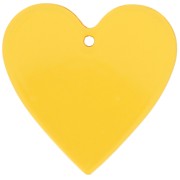 Colgante corazón acrílico transparente 31x32 mm - Amarillo x1|raw }}
