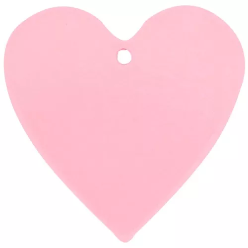 Colgante corazón acrílico transparente 31x32 mm - Rosa x1