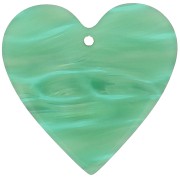 Colgante corazón acetato 31x32 mm - Perla verde jaspeada x1|raw }}