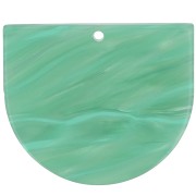 Colgante media luna acetato 29x33 mm - Perla verde jaspeada x1|raw }}