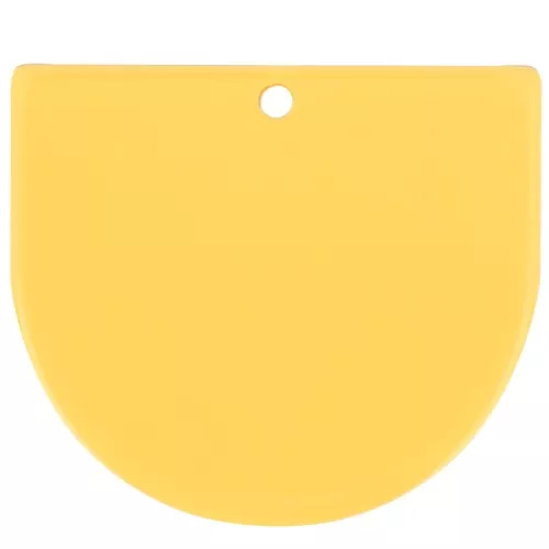 Colgante acrílico transparente media luna 29x33 mm - Amarillo x1
