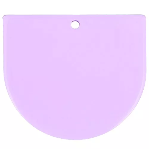 Colgante acrílico transparente media luna 29x33 mm - Violeta x1
