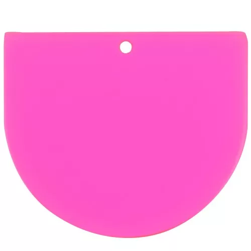 Colgante acrílico transparente media luna 29x33 mm - Rosa - naranja neón x1