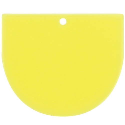 Colgante media luna en acrílico opaco 29x33 mm - Amarillo fluorescente x1