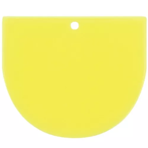 Colgante media luna en acrílico opaco 29x33 mm - Amarillo fluorescente x1
