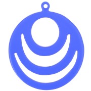 Colgante redondo calado de acrílico transparente 30 mm - Azul eléctrico x1|raw }}