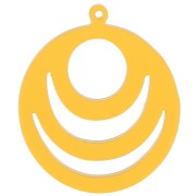 Colgante redondo calado en acrílico transparente 30 mm - Amarillo x1|raw }}