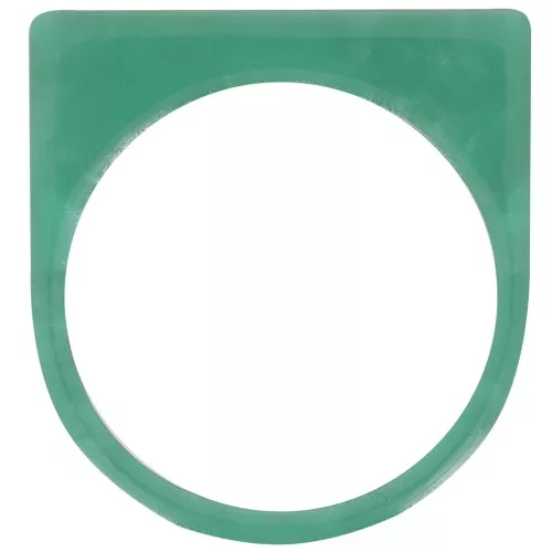 Anillo plano de acetato transparente - Talla 51 - Verde oscuro x1