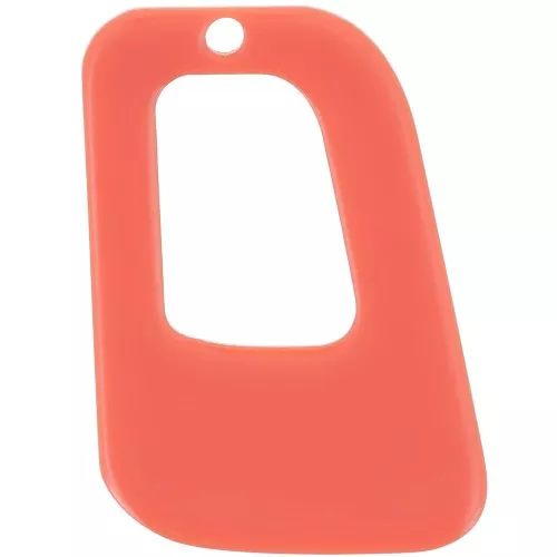 Colgante geométrico calado de acrílico opaco 26x18 mm - Terracota x1