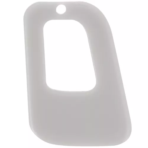 Colgante geométrico calado de acrílico opaco 26x18 mm - Gris x1
