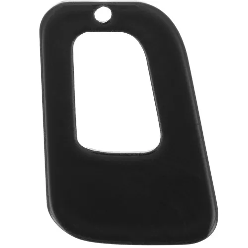 Colgante geométrico calado acrílico opaco 26x18 mm - Negro x1
