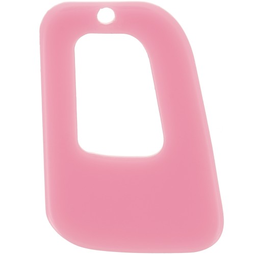 Colgante geométrico calado en acrílico opaco 26x18 mm - Rosa viejo x1