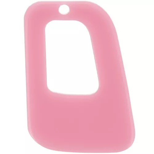 Colgante geométrico calado en acrílico opaco 26x18 mm - Rosa viejo x1