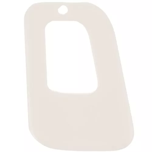 Colgante geométrico empotrable de acrílico opaco 26x18 mm - Crema x1