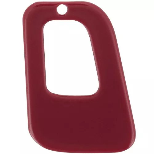Colgante geométrico empotrable de acrílico opaco 26x18 mm - Burdeos x1