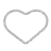 Entrepieza Corazón Diamante 11x14 mm - Plata 925 x1