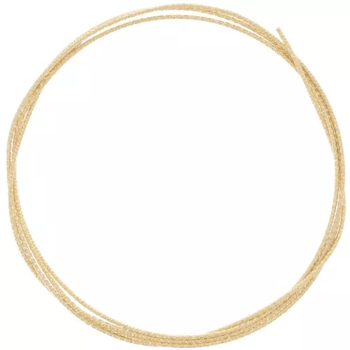 Hilo semiduro - recocido - redondo pulido diamante 1,2 mm - Plata de ley 925 Dorado con oro fino x1m