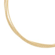 Hilo semiduro - recocido - redondo pulido diamante 1,2 mm - Plata de ley 925 Dorado con oro fino x1m