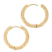 Ganchos criollas redondas martilladas 22 mm - Acero inoxidable 304L Oro x2|raw }}