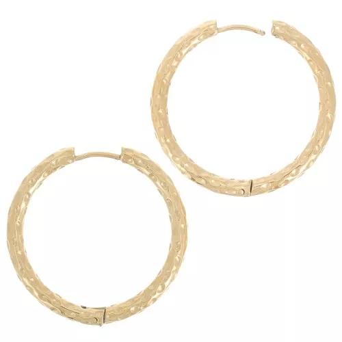 Aros pendientes 36 mm - 304 Oro de acero inoxidable x2