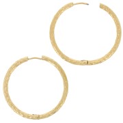 Aros pendientes 36 mm - 304 Oro de acero inoxidable x2|raw }}