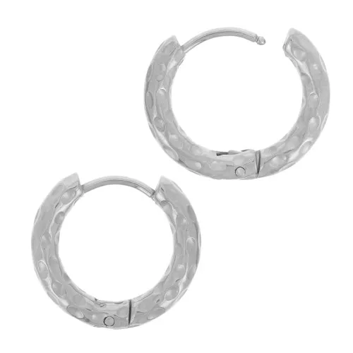 Ganchos criollas redondas martilladas de 18 mm - Acero inoxidable 304L x2