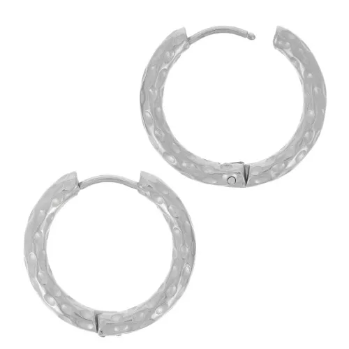 Ganchos criollas redondas martilladas 22 mm - Acero inoxidable 304L x2