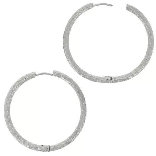 Ganchos criollas redondas martilladas de 36 mm - Acero inoxidable 304 x2