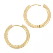 Ganchos criollas redondas lisas y martillados 22 mm - Acero inoxidable 304 Oro x2