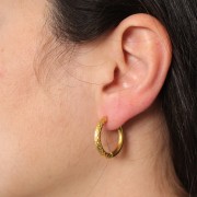 Ganchos criollas redondas lisas y martillados 22 mm - Acero inoxidable 304 Oro x2