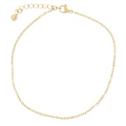 Pulsera de malla Forçat de 1,65 mm - Acero inoxidable 304L Oro x21cm
