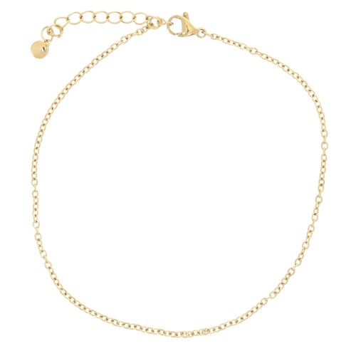 Pulsera de malla Forçat de 1,65 mm - Acero inoxidable 304L Oro x21cm