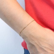 Pulsera de malla Forçat de 1,65 mm - Acero inoxidable 304L Oro x21cm