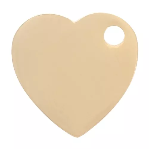 Dije corazón de 10 mm - acero inoxidable dorado 304 x1