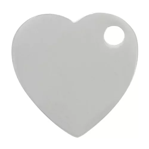 Dije corazón de 10 mm - acero inoxidable 304 x1
