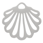 charm de concha calada 15x16 mm - acero inoxidable 304 x1|raw }}