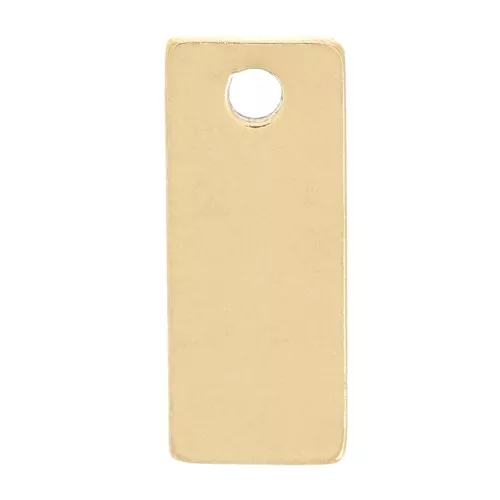 Colgante rectángulo 12x5 mm - Acero inoxidable 304 dorado x1