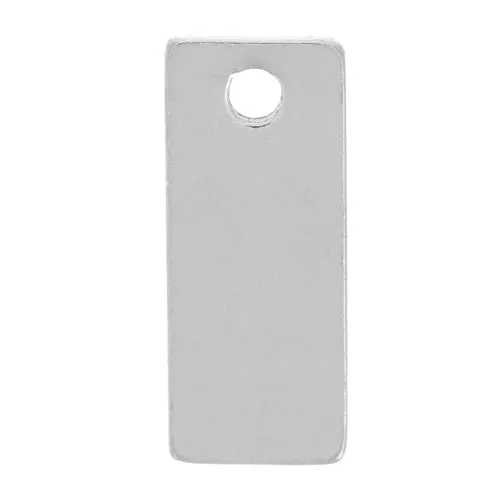 Colgante rectángulo 12x5 mm - acero inoxidable 304 x1