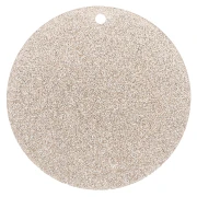 Colgante redondo de plexiglás de 36 mm - Purpurina dorada x1