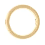 Entrepieza circular hueco de 12 mm - Dorado con oro fino x1