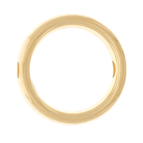 Entrepieza circular hueco de 12 mm - Dorado con oro fino x1