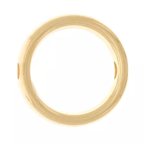 Entrepieza circular hueco de 12 mm - Dorado con oro fino x1