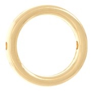 Entrepieza circular hueco de 13 mm - Dorado con oro fino x1