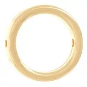 Entrepieza circular hueco de 13 mm - Dorado con oro fino x1