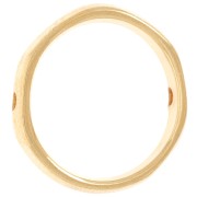 Entrepieza circular hueco 17 mm - Dorado con oro fino x1